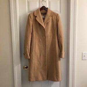 Kenneth Cole Reaction Camel midi length wool coat